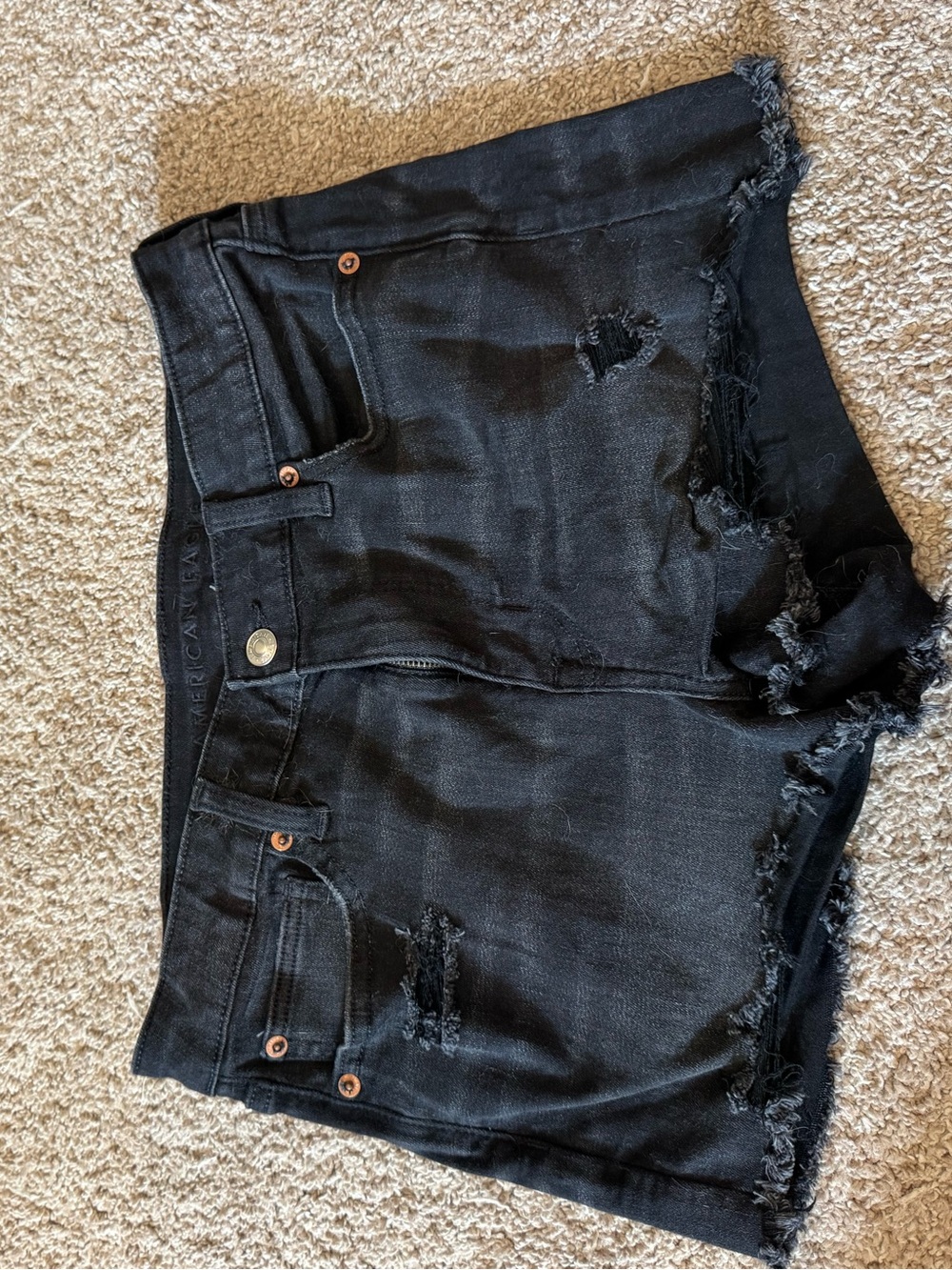 American Eagle Outfitters Black High-rise Shortie